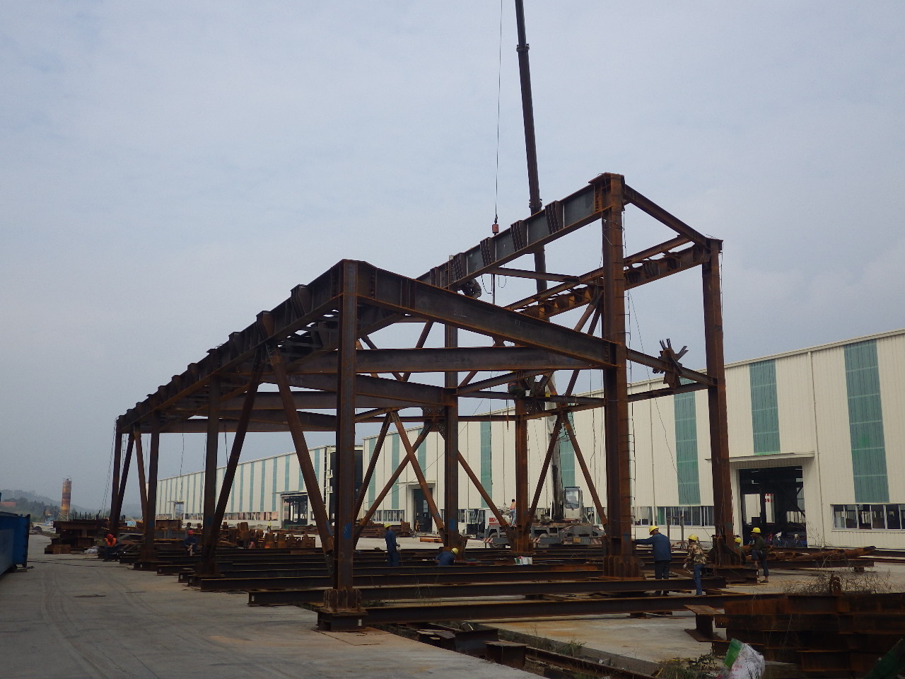 ダクト架台仮組管理(中国厦門) 海外製作指導