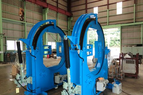 鉄骨製造設備 形鋼(柱)用ポジショナー